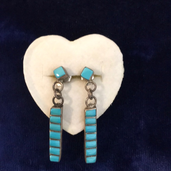 Jewelry - Vintage Turquoise Contemporary Drop Earrings